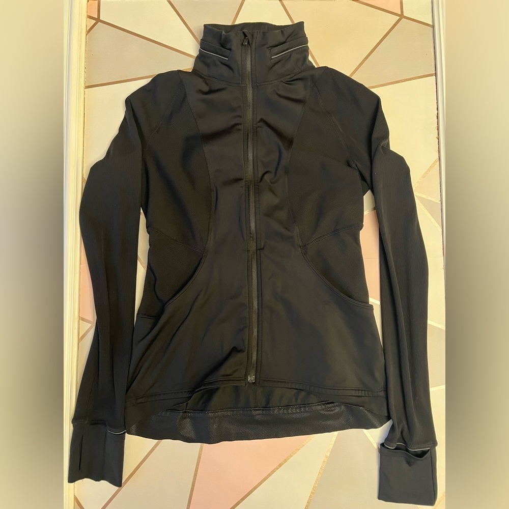 Lululemon Black Athletic Jacket with Hidden Hood